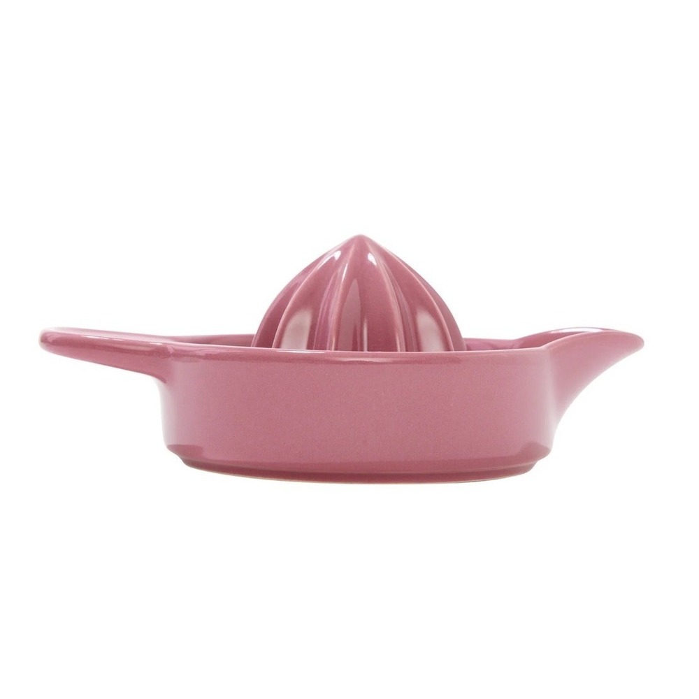 Noon & Moon Ceramic Manual Citrus Juicer Pink Hand Squeezer Reamer NIB
